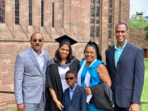 PM Browne, Hon. Maria Browne, son Prince, Xandra and Purcell Bird