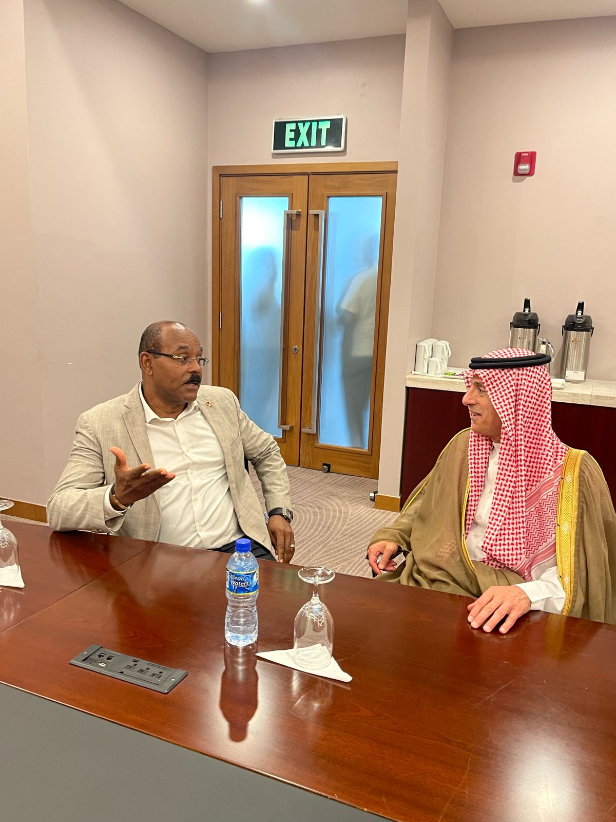 PRIME MINISTER GASTON BROWNE MEETS TOP OFFICIALS FROM SAUDI ARABIA AND GHANA