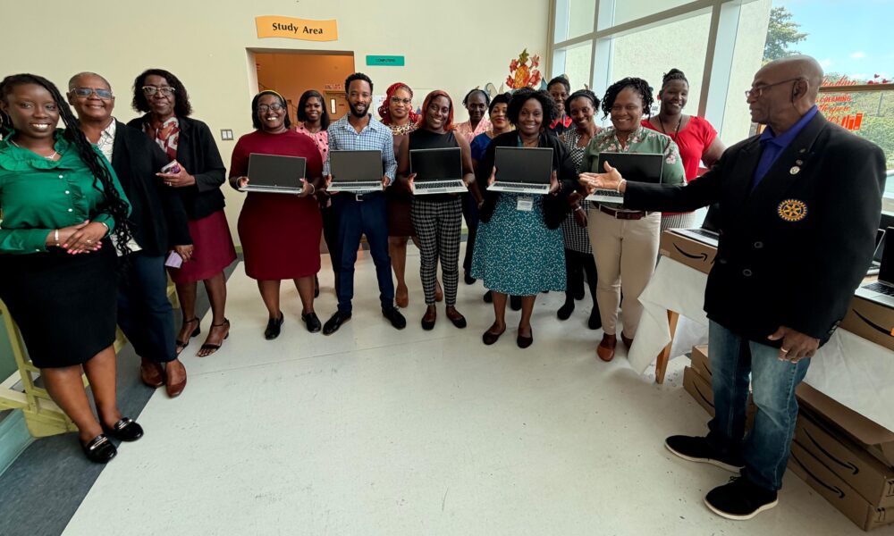 Rotary Club of Antigua Donates 32 HP Laptops to National Public Library