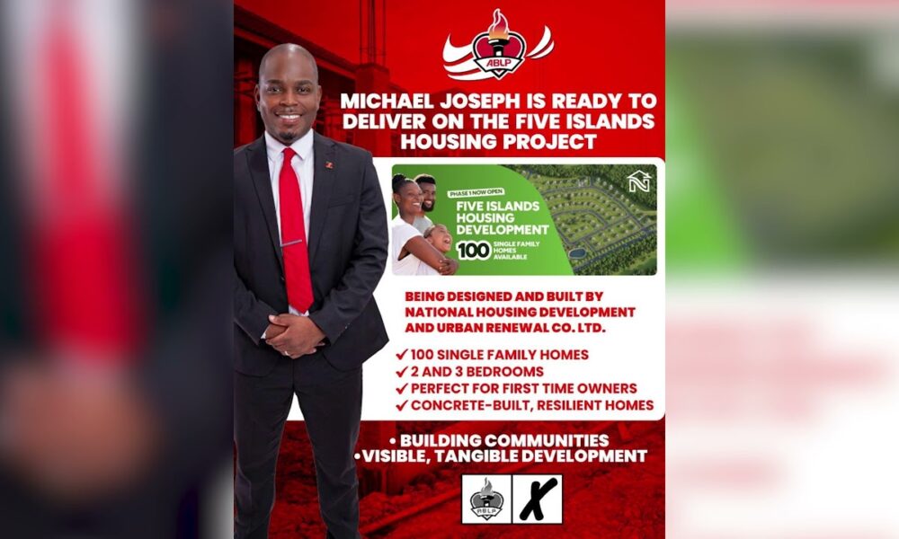 100 HOMES TO BE CONSTRUCTED IN FIVE ISLANDS – MICHAEL JOSEPH