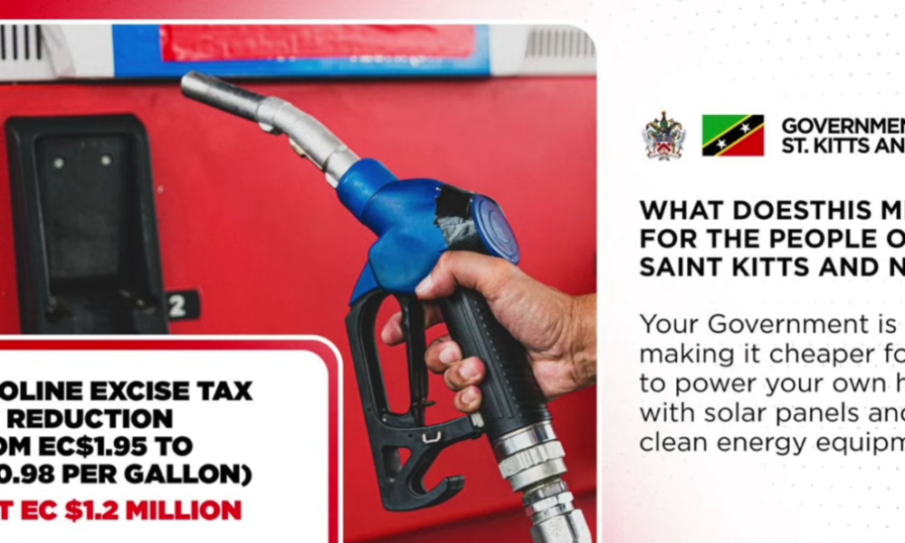 St. Kitts Cuts Fuel Tax